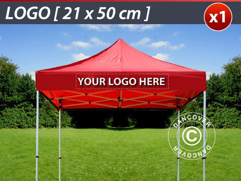 1 frisetryk 21x50cm til FleXtents, centreret