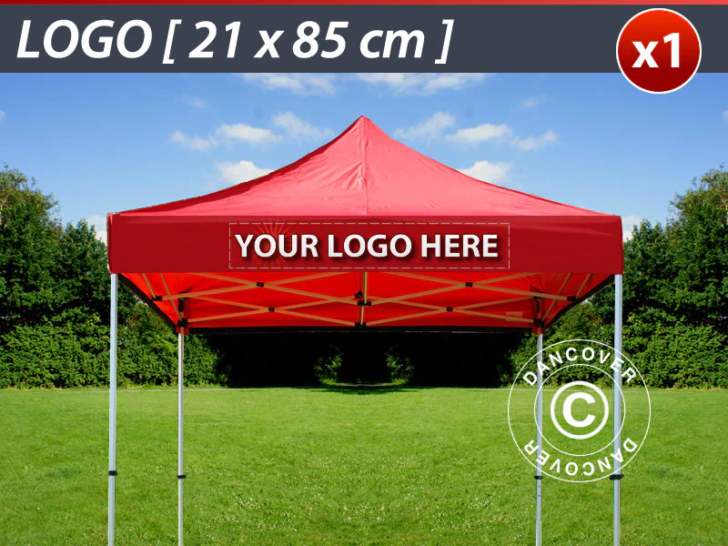 1 frisetryk 21x85cm til FleXtents, centreret