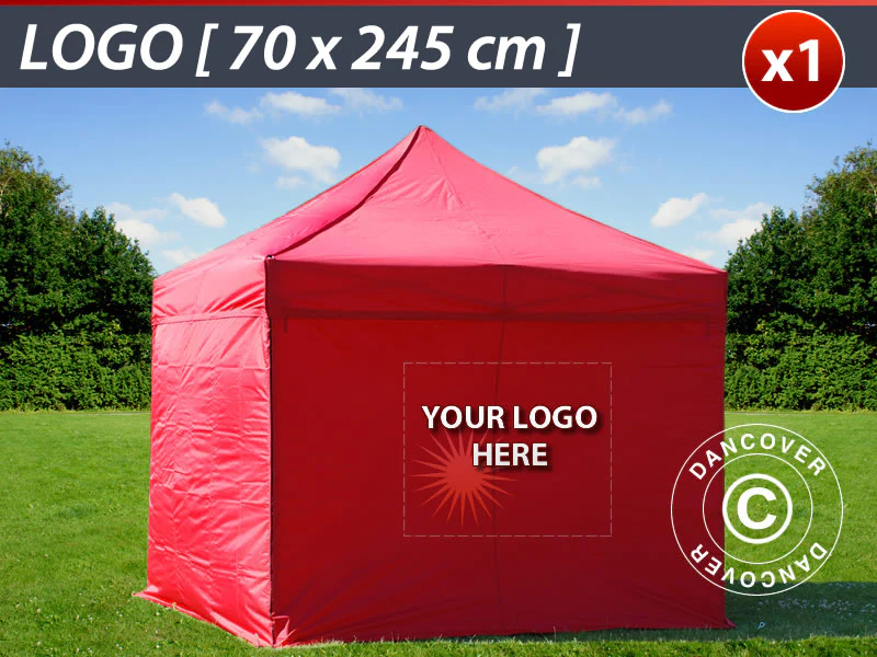 1 sidevæg tryk på FleXtents 70x245cm