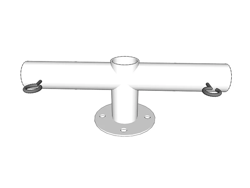 2-vejs samling til bundramme, Ø42mm - Image 2