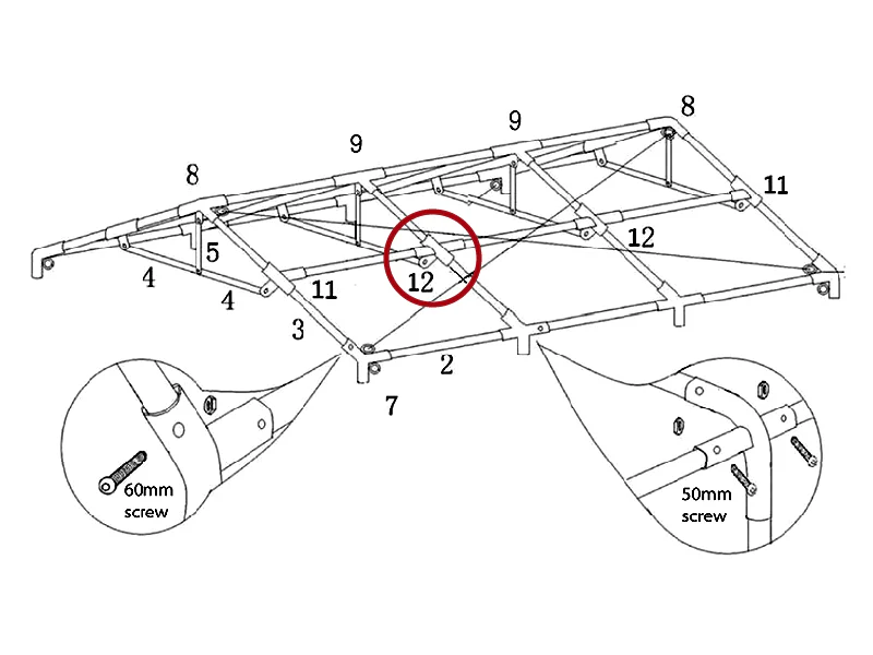 4-vejs flad samling m/beslag, Ø42+Ø54mm - Image 4
