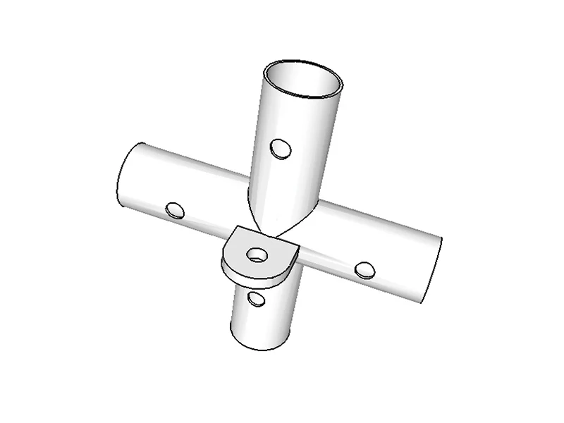 4-vejs samling, Ø42+Ø54mm, 180°