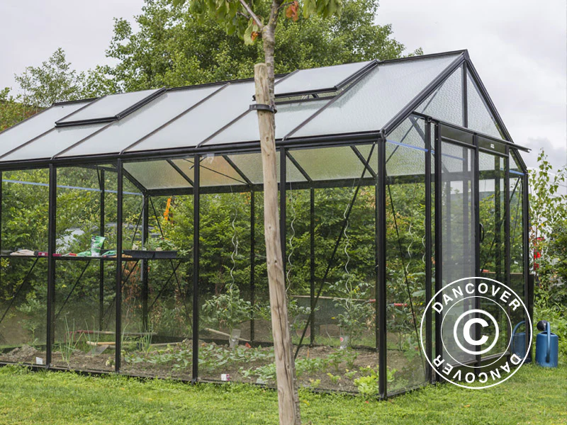 ACD Drivhus glas, FLORA 13,6m², 3,06x4,45x2,83m, Sort - Image 3