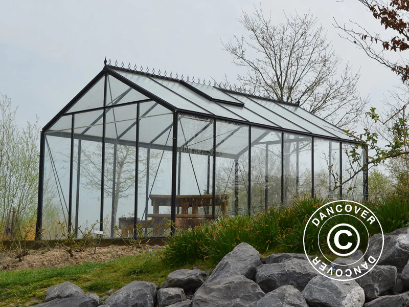 ACD Drivhus glas, FLORA 13,6m², 3,06x4,45x2,83m, Sort - Image 4