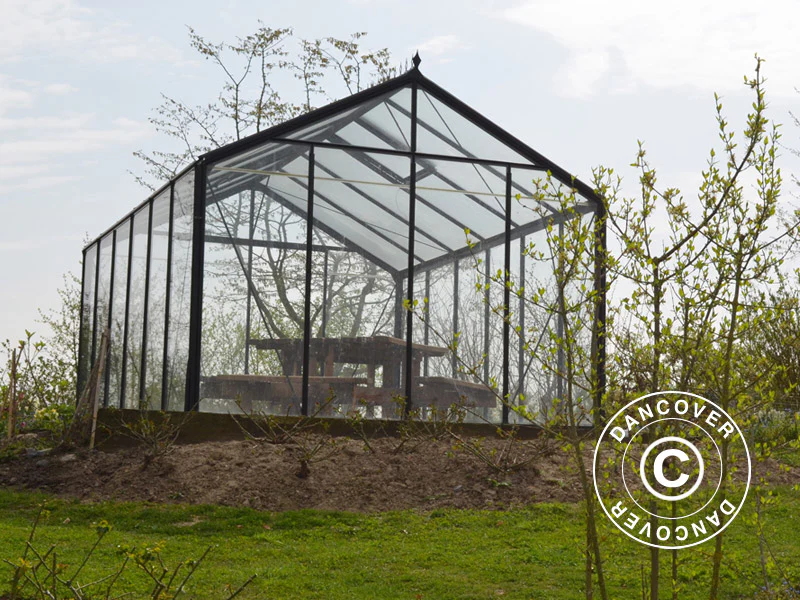 ACD Drivhus glas, FLORA 13,6m², 3,06x4,45x2,83m, Sort - Image 5