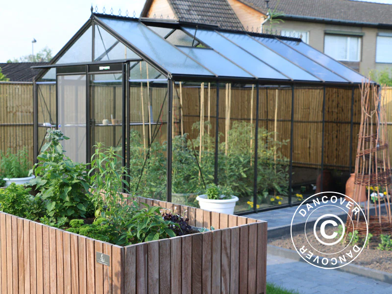ACD Drivhus glas, FLORA 13,6m², 3,06x4,45x2,83m, Sort - Image 6