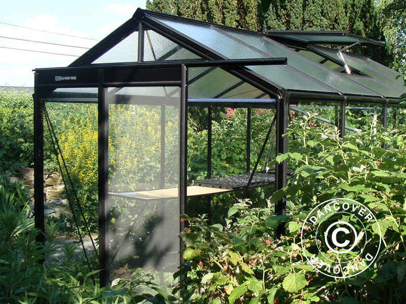 ACD Drivhus glas, FLORA 8,6m², 2,32x3,71x2,35m, Sort - Image 6
