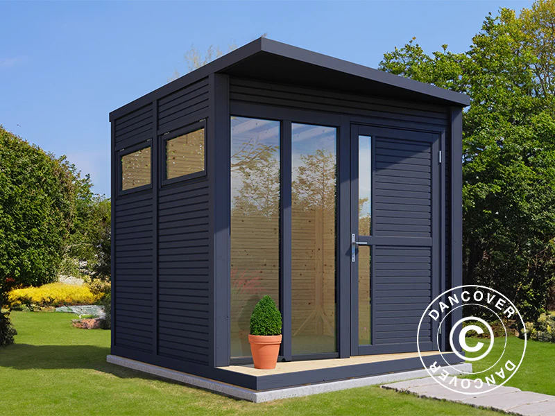 Anneks i træ, Bertilo Concept, 2,34x2,97x2,27m, Antracit