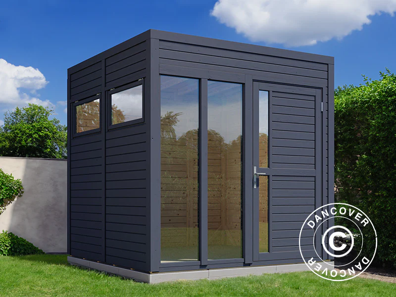 Anneks i træ, Bertilo Cubus 2O, 2,26x2,34x2,32m, Antracit