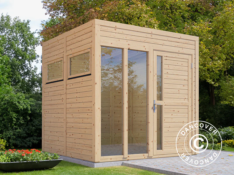 Anneks i træ, Bertilo Cubus 2O, 2,26x2,34x2,32m, Natur