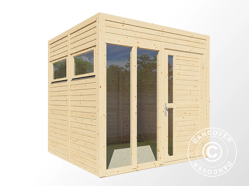 Anneks i træ, Bertilo Cubus 2O, 2,26x2,34x2,32m, Natur - Image 3
