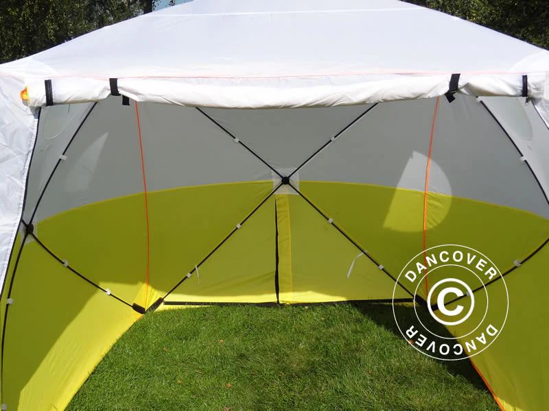 Arbejdstelt, FleXshelter Basic, 2,1x2,1x2m, Flammehæmmende, Gul/Hvid - Image 7