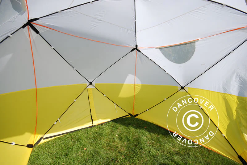 Arbejdstelt, FleXshelter Basic+, 3x3x2m, Flammehæmmende, Gul/Hvid - Image 8