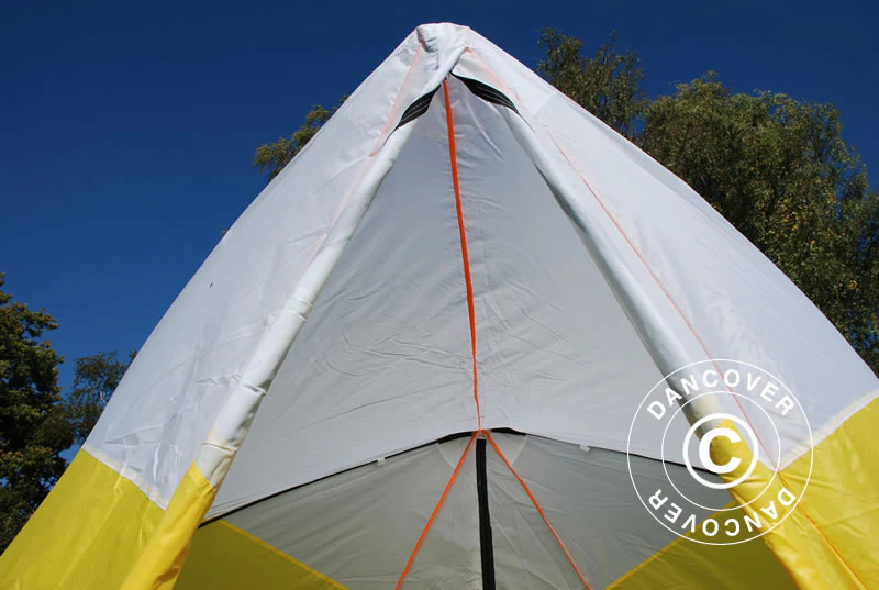 Arbejdstelt, FleXshelter Basic Triangle, 1,8x1,9x2m, Flammehæmmende, Gul/Hvid - Image 10
