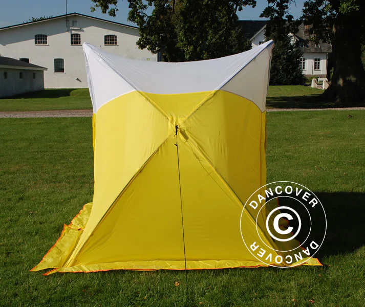 Arbejdstelt, FleXshelter Basic Triangle, 1,8x1,9x2m, Flammehæmmende, Gul/Hvid - Image 4
