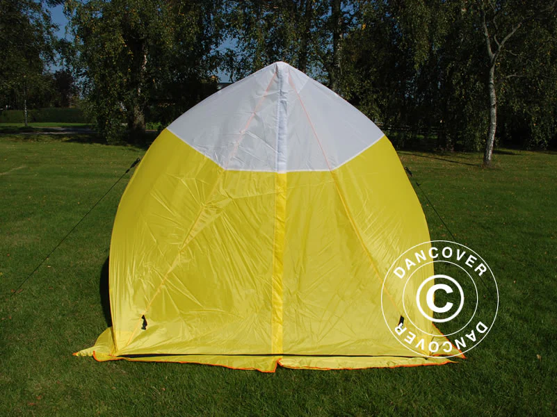 Arbejdstelt, FleXshelter Basic Triangle, 1,8x1,9x2m, Flammehæmmende, Gul/Hvid - Image 5