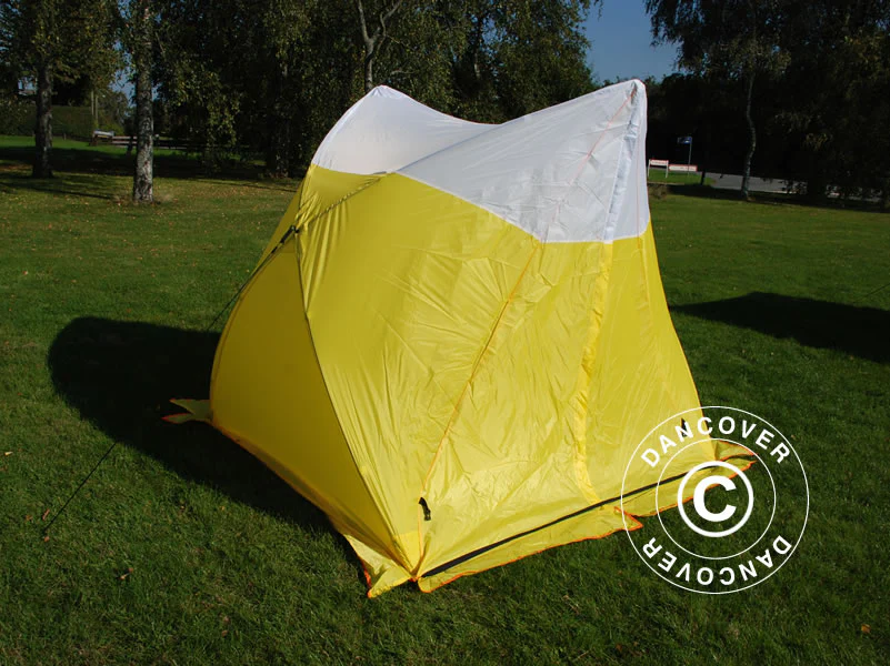 Arbejdstelt, FleXshelter Basic Triangle, 1,8x1,9x2m, Flammehæmmende, Gul/Hvid - Image 6