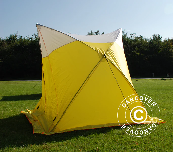 Arbejdstelt, FleXshelter Basic Triangle, 1,8x1,9x2m, Flammehæmmende, Gul/Hvid - Image 7