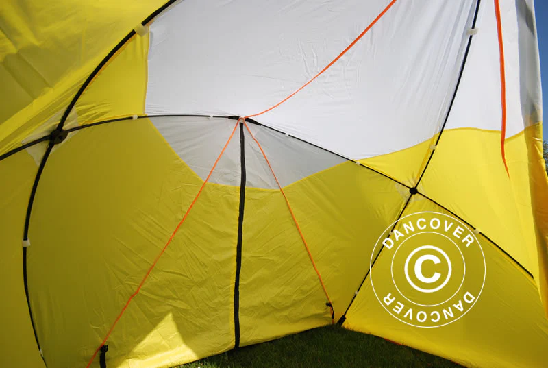 Arbejdstelt, FleXshelter Basic Triangle, 1,8x1,9x2m, Flammehæmmende, Gul/Hvid - Image 9