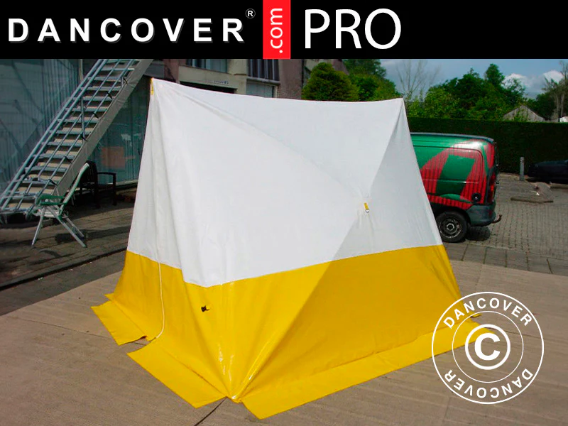 Arbejdstelt, FleXshelter PRO, Type PZ, 1,7x1,8x1,65m, Gul/Hvid