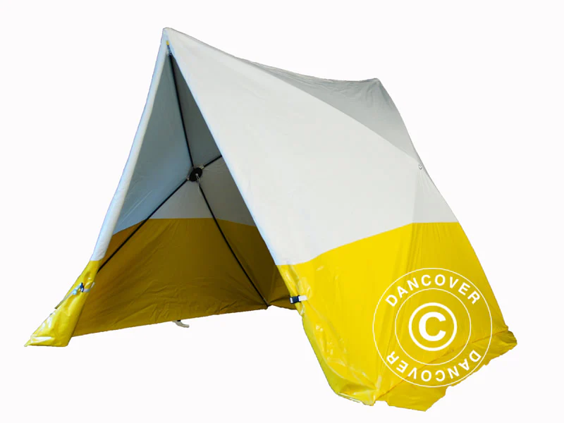 Arbejdstelt, FleXshelter PRO, Type PZ, 1,7x1,8x1,65m, Gul/Hvid - Image 2