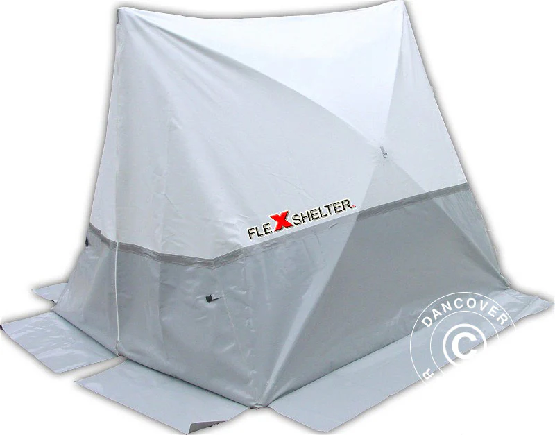 Arbejdstelt, FleXshelter PRO, Type PZ, 1,7x1,8x1,65m, Gul/Hvid - Image 4