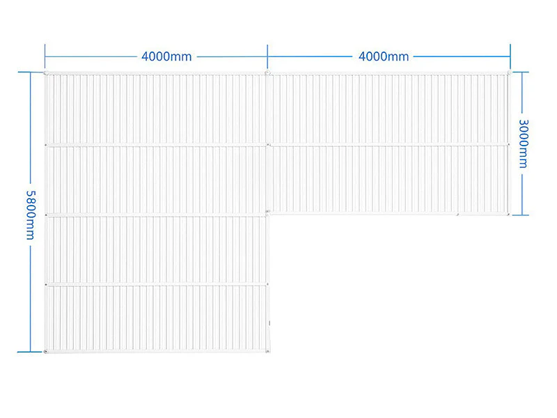 Bioklimatisk pergola pavillon San Pablo Alu+, 3x4m, 4x5,8m, Hvid, 2 stk. - Image 6