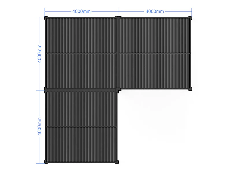 Bioklimatisk pergola pavillon San Pablo Alu+, 4x4m, Sort, 3 stk. - Image 6