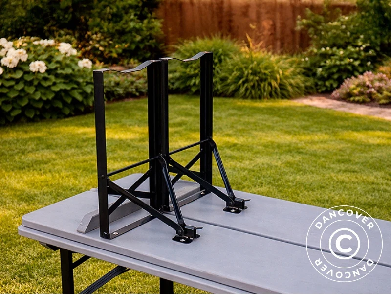 Bord/bænkesæt, 167x50x75cm, Grå - Image 4
