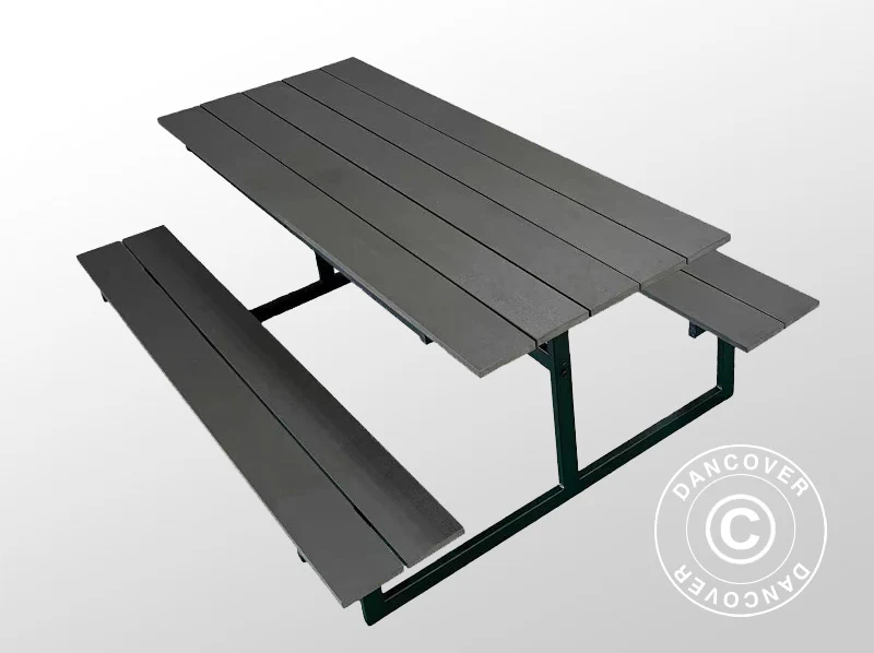 Bord/bænkesæt, nonwood, 1,75x1,5m, Sort/Antracit - Image 4