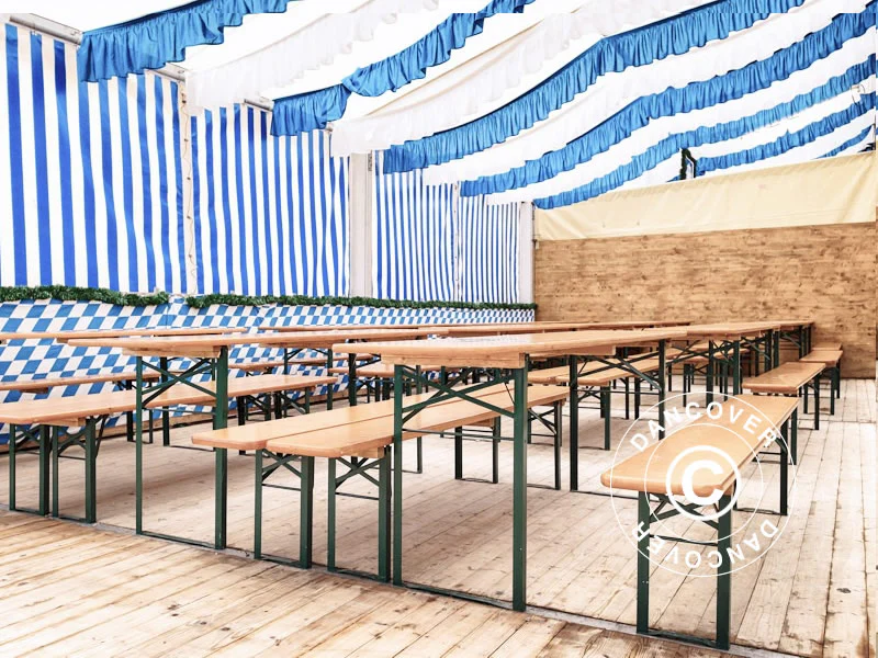 Bord/bænkesæt PRO 220x60x78cm, Lyst træ - Image 2