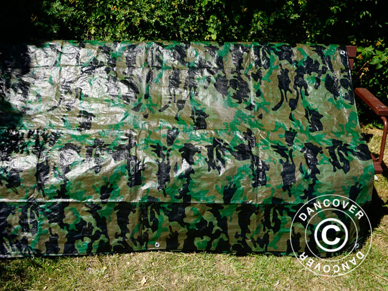 Camouflagepresenning Woodland 2,85x4m, 100g/m² - Image 15