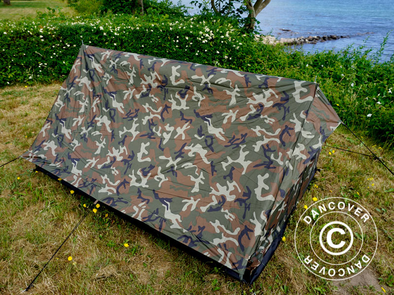 Camouflagetelt Woodland MINI PACK, 2 personer - Image 10