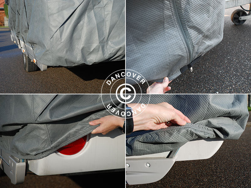 Caravan cover, 5,2x2,5x2,25m, Grå - Image 7