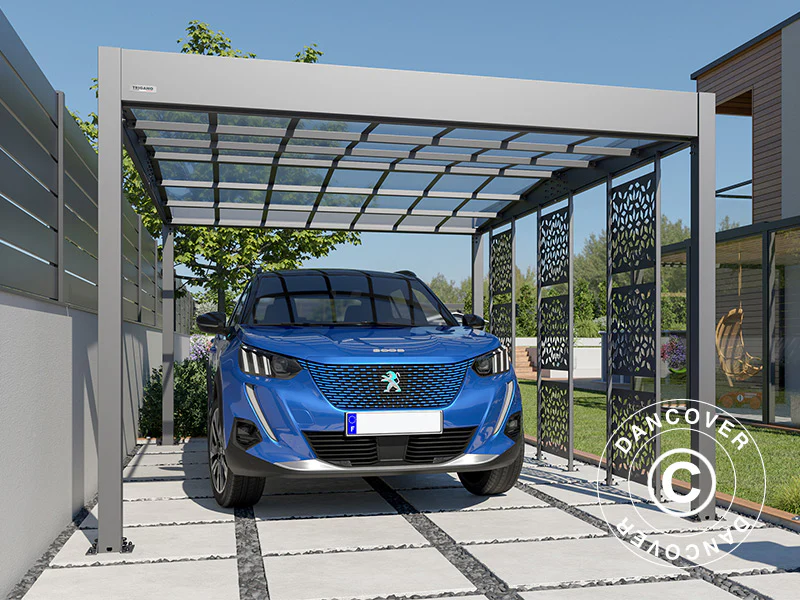 Carport Libeccio 3 m/sidepaneler, 3,26x5,09x2,34m, Antracit - Image 4