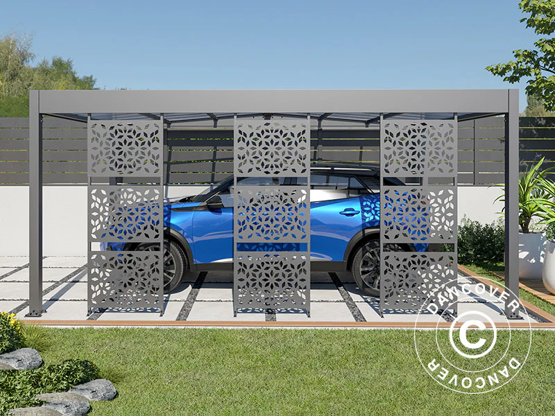 Carport Libeccio 3 m/sidepaneler, 3,26x5,09x2,34m, Antracit - Image 5