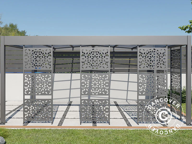 Carport Libeccio 5 m/sidepaneler, 3,26x5,09x2,34m, Antracit - Image 3