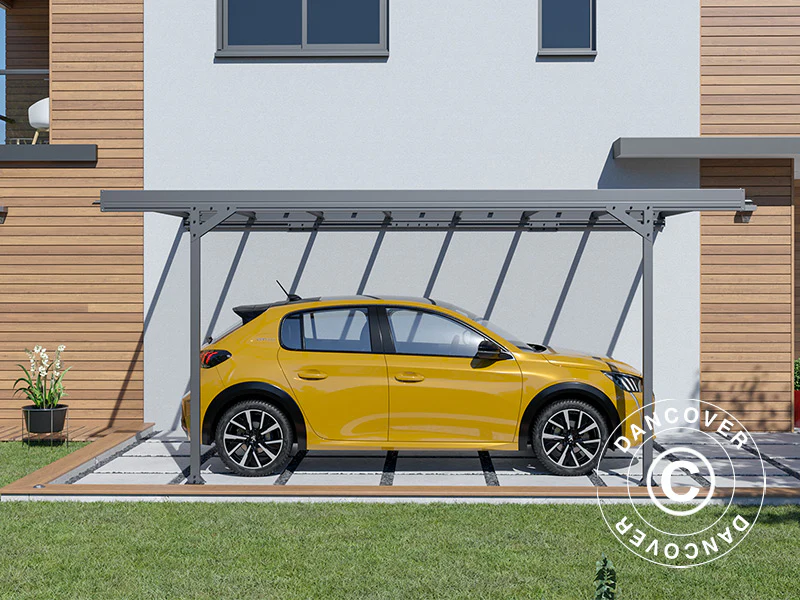 Carport til væg, Mistral Wall, 3,03x5,09x2,27m, Antracit - Image 3