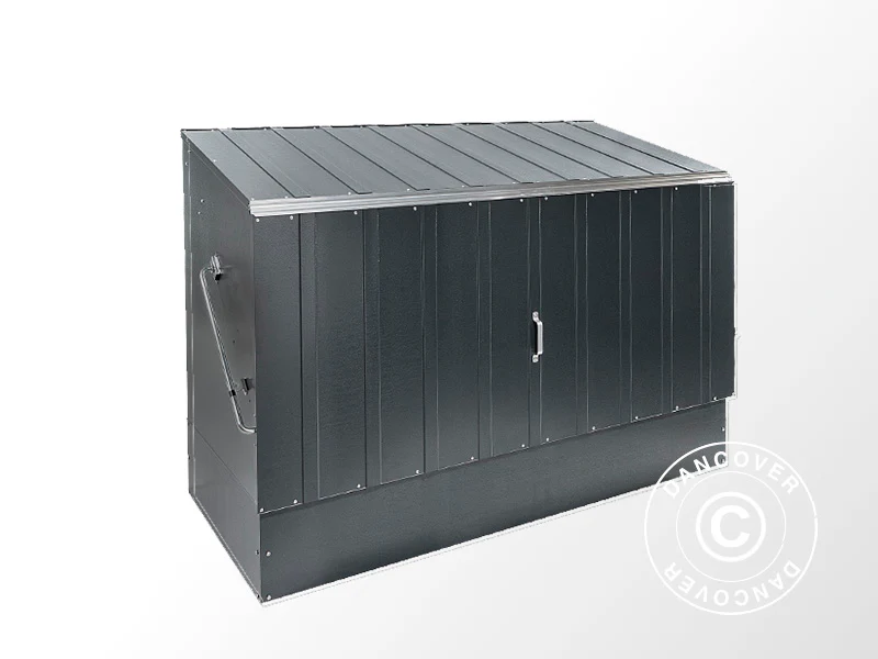 Cykelskur, Bicycle Storage Box, Trimetals, 1,96x0,89x1,33m, 1,74m², Antracit - Image 10