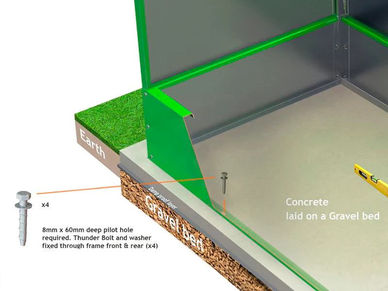 Cykelskur, Bicycle Storage Box, Trimetals, 1,96x0,89x1,33m, 1,74m², Antracit - Image 13