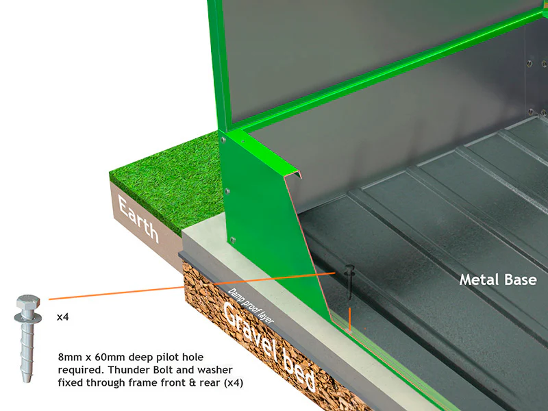 Cykelskur, Bicycle Storage Box, Trimetals, 1,96x0,89x1,33m, 1,74m², Antracit - Image 14