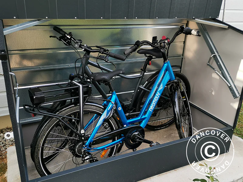 Cykelskur, Bicycle Storage Box, Trimetals, 1,96x0,89x1,33m, 1,74m², Antracit - Image 7