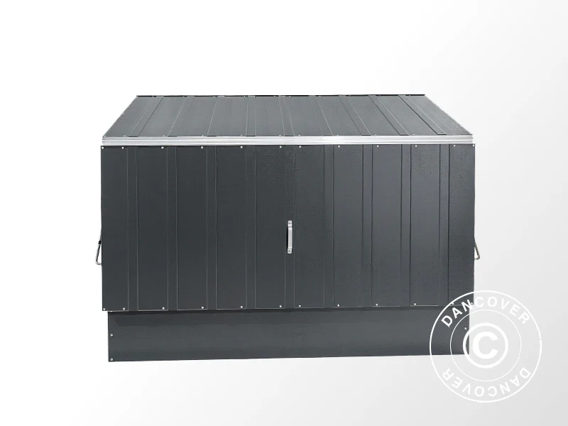 Cykelskur, Bicycle Storage Box, Trimetals, 1,96x0,89x1,33m, 1,74m², Antracit - Image 9