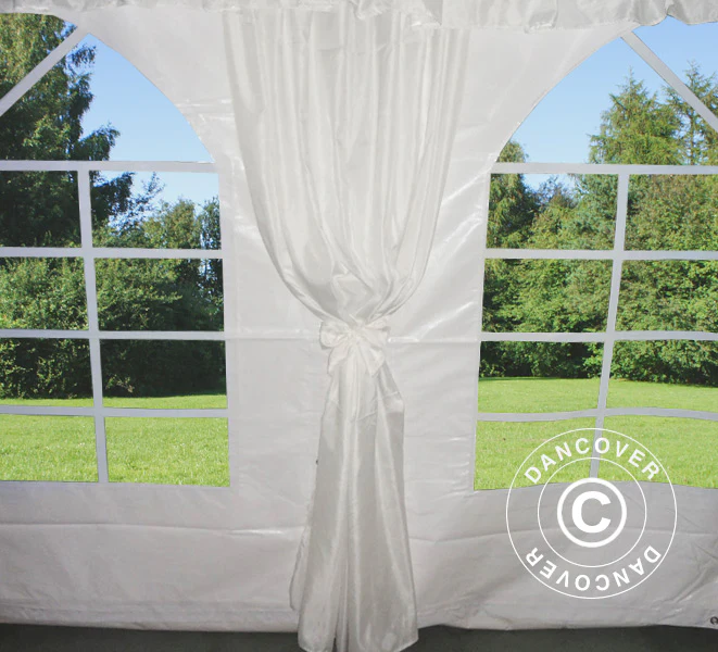 Drapering og gardinpakke, Hvid, til 4x6m Partytelt SEMI PRO Plus - Image 4