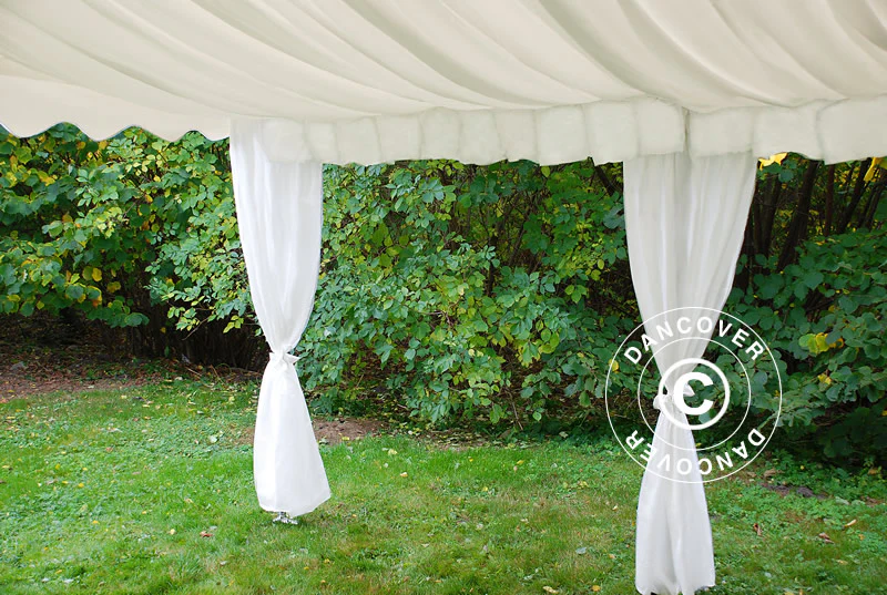 Drapering og gardinpakke, Hvid, til 5x8m Partytelt - Image 10