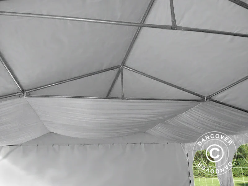 Drapering og gardinpakke, Hvid, til 6x12m Partytelt SEMI PRO Plus - Image 6