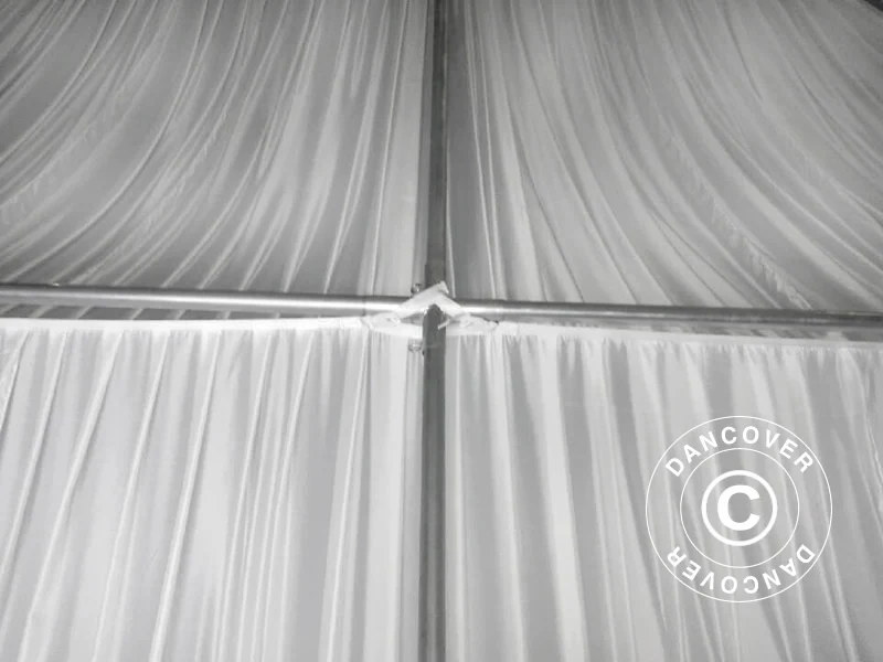 Drapering og gardinpakke, Hvid, til 6x12m Partytelt SEMI PRO Plus - Image 8