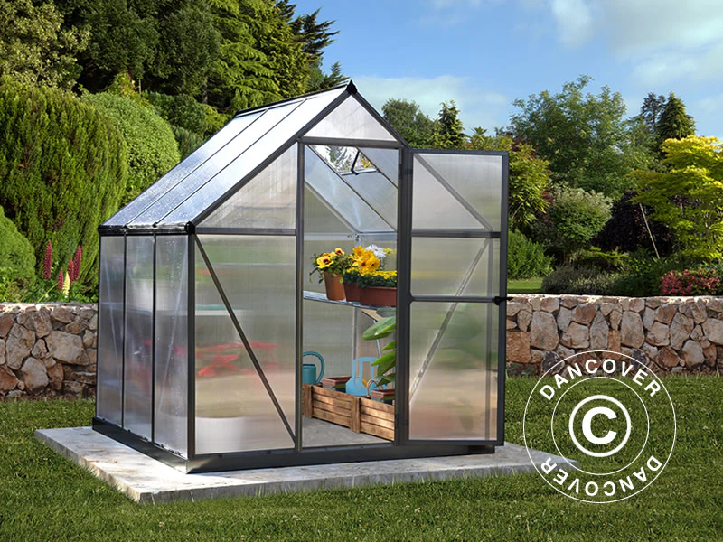 Drivhus polycarbonat 4,6m², Palram/Canopia, 1,85x2,47x2,08m, Grå - Image 3