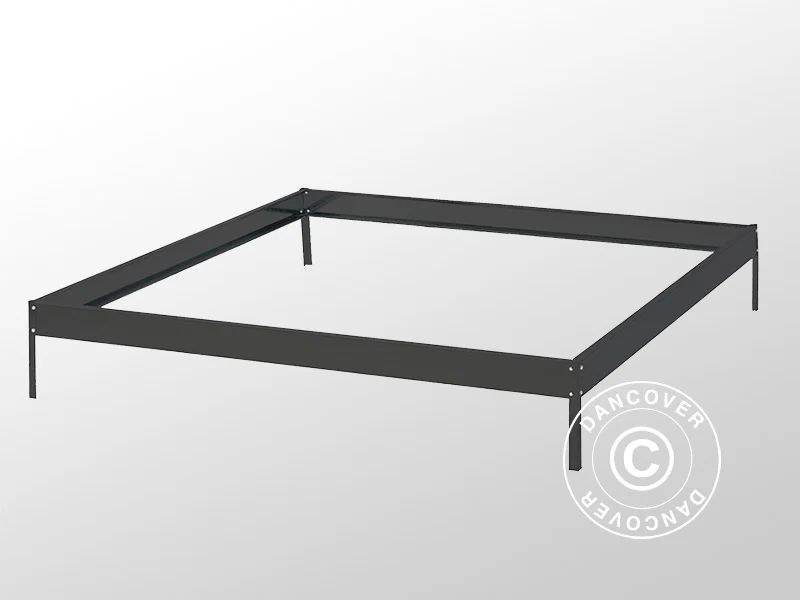 Drivhus Polycarbonat 5,89m², 1,9x3,1x2,05m m/sokkel, Sort - Image 7