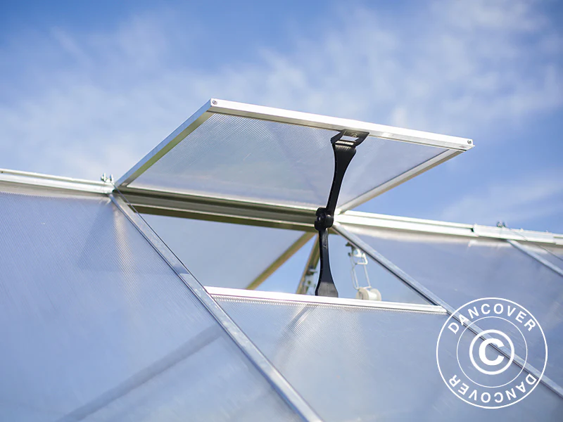 Drivhus polycarbonat Balance 11,1m², Palram/Canopia, 3,04x3,66x2,57m, Sølv - Image 8